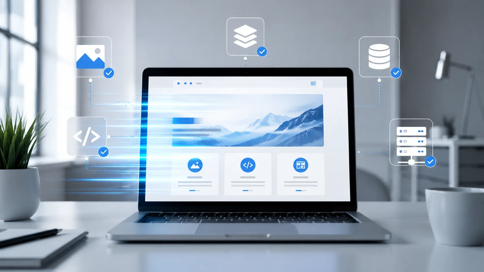 Optimización del rendimiento de una página web en una computadora