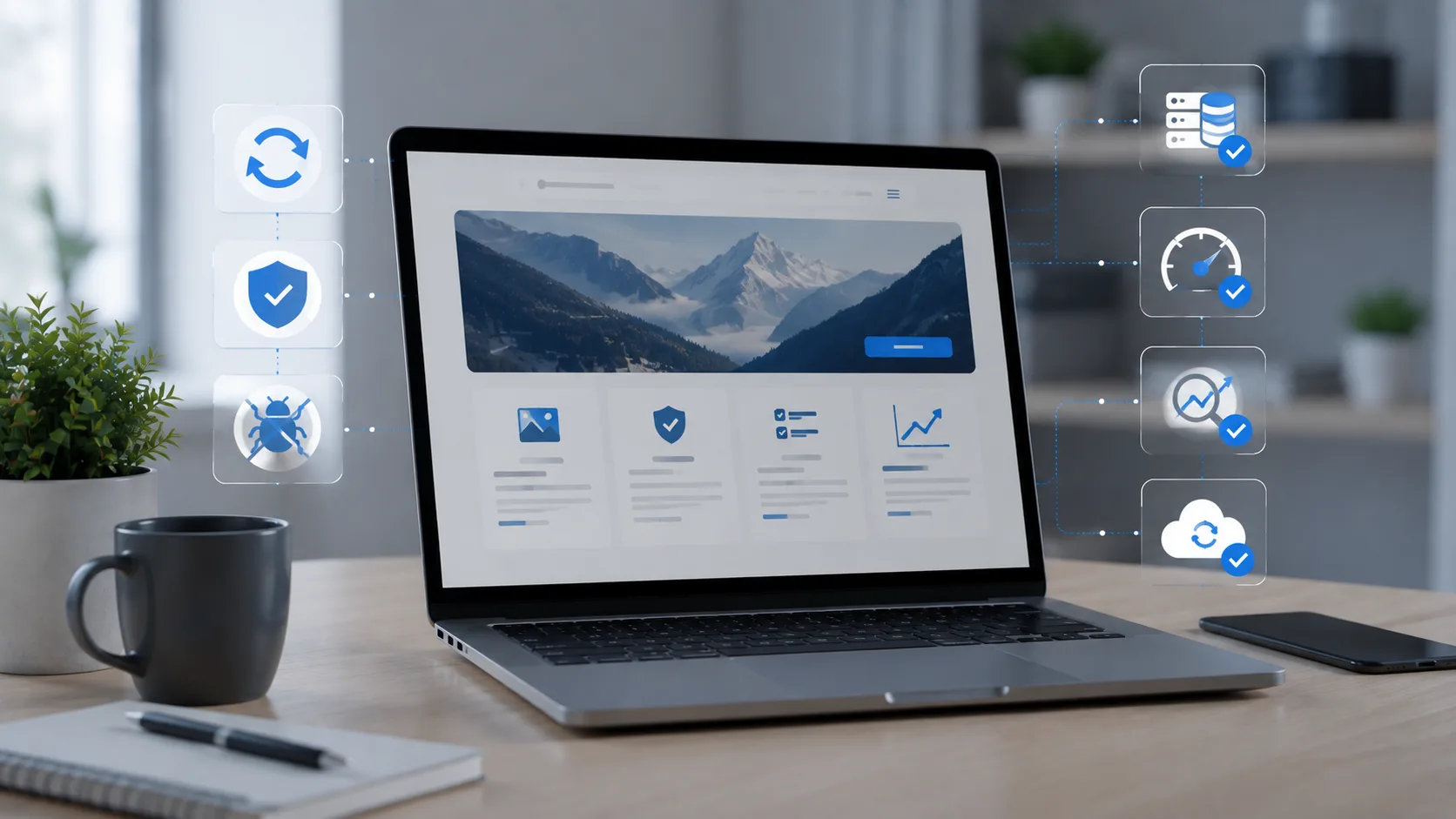 Mantenimiento de una página web con tareas de actualización, seguridad y rendimiento