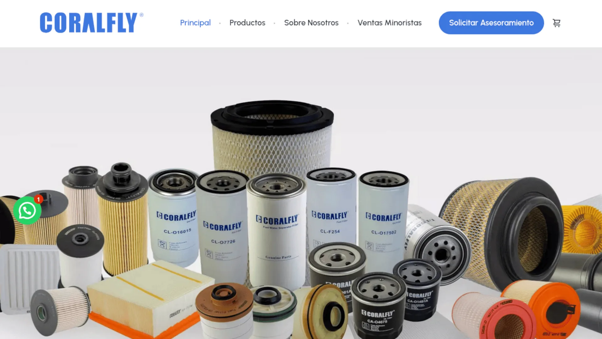 Sitio web y catálogo de productos de Coralfly desarrollado por Mi Web Rentable