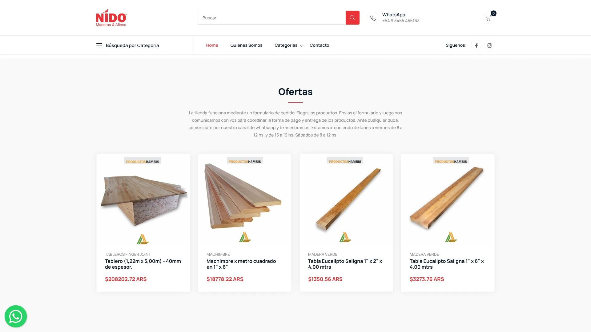 Tienda online de Nido Tienda desarrollada por Mi Web Rentable